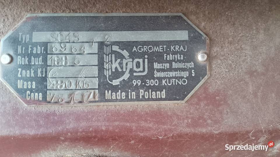 Siewnik zbożowy Agromet SO43 1985 r szer 27 m sprzedam