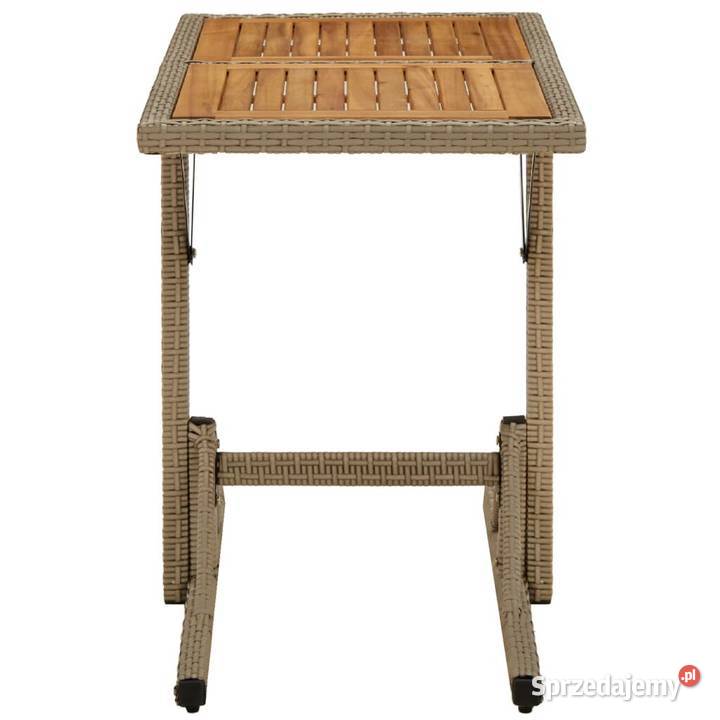 Stół ogrodowy beżowy lite drewno akacjowe i Warszawa sprzedam