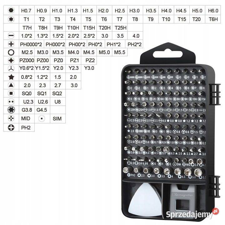 zestaw 117 wkrętaków śrubokrętów torx bit imbus