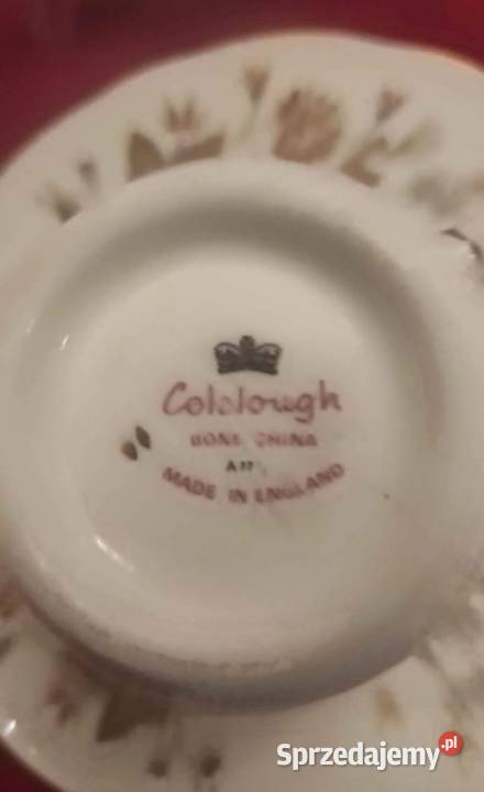 Colcloughangielska porcelana kostnaFiliżanka ze Pabianice
