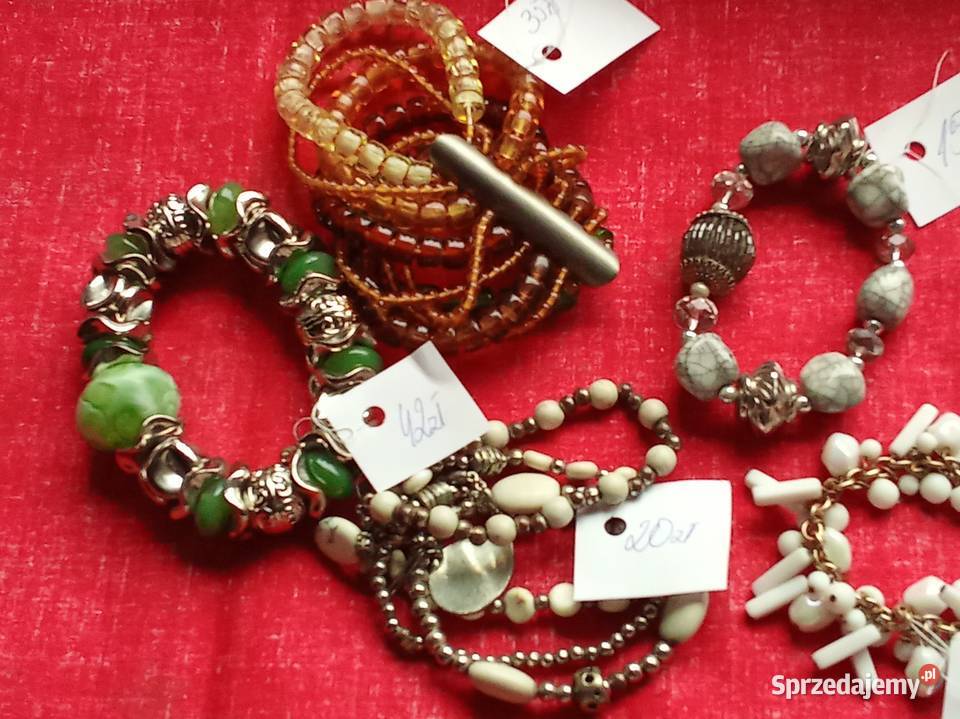 Bransoletki tanio kamień i metal Prusim