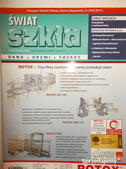 ŚWIAT SZKŁA 11 2012 4 5 2014 11 12 2015 1 2016 Poznań