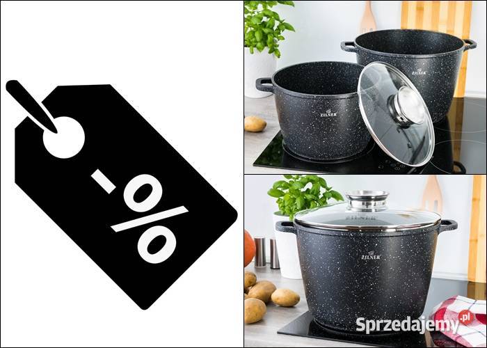 249 Zestaw największych garnków marmur czarnych Zabrze