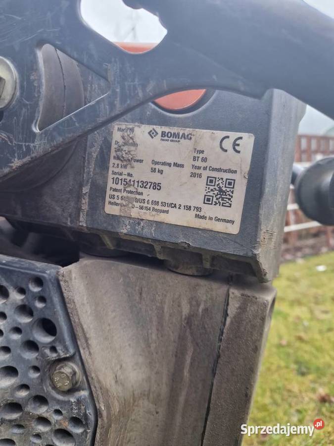 Zagęszczarka skoczek bo Mac BT 60 16 58 Honda opolskie Namysłów