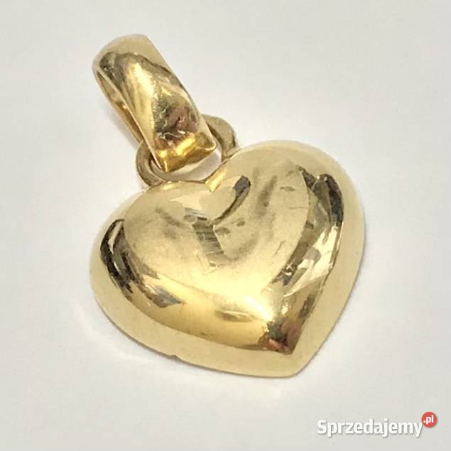 Złoty WISIOREK serduszko 585 14K litera P Warszawa