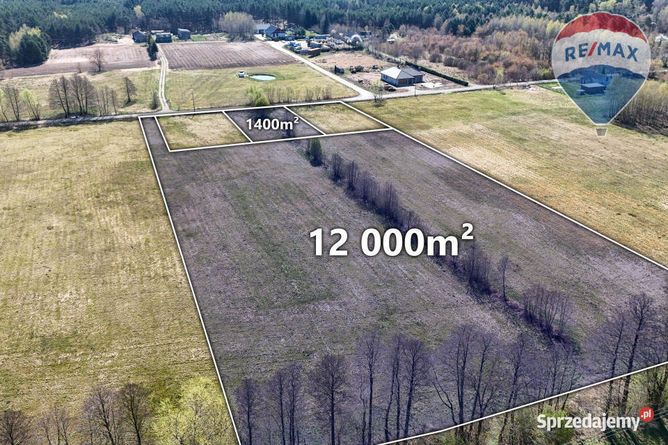 Działka 13 400 m2 z warunkami zabudowy 8zł/m2 Ładne