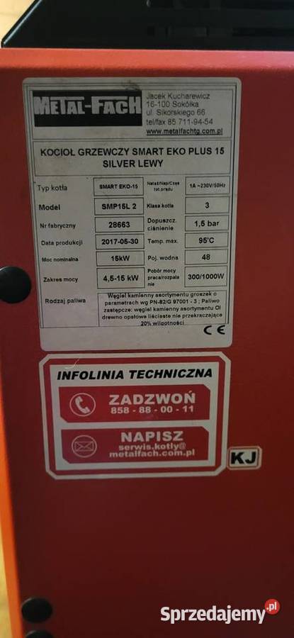 Kocioł piec na pellet ekogroszek drewno 15 KW Łochów