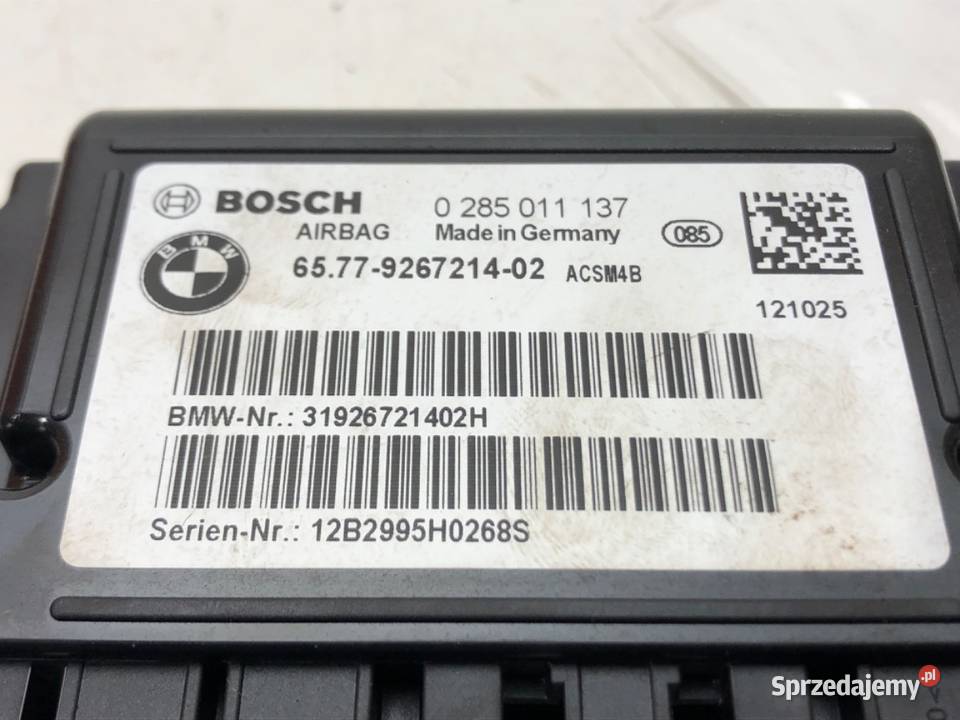SENSOR AIRBAG BMW F31 9267214 1219 CZUJNIK osobowe