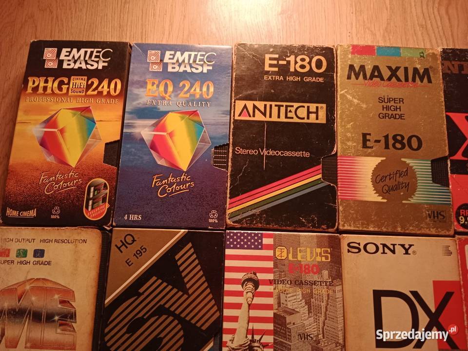 Stare Kasety VHS Nagrywane 25 Sztuk Zestaw Pozostałe Ruda Śląska