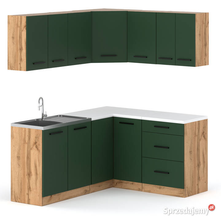 Meble Kuchenne Butelkowa Zieleń Nowoczesne Elbląg