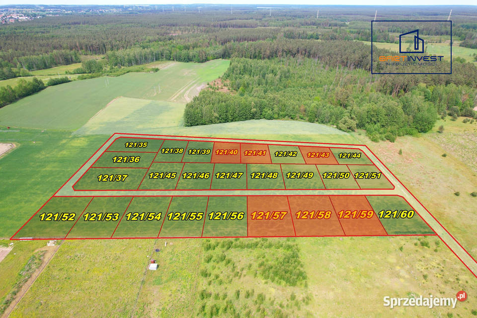 Pięknie położone działki budowlane koło Szczytna Sprzedaż warmińsko-mazurskie Rudka sprzedam