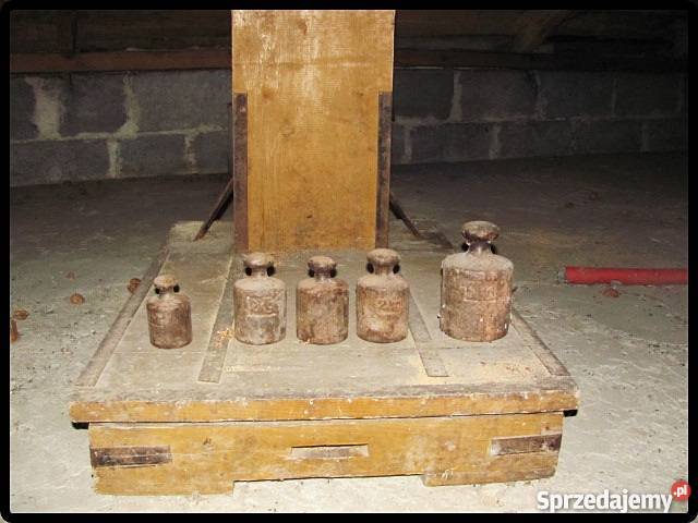 Waga dziesiętna rolnicza szalkowa z odważnikami