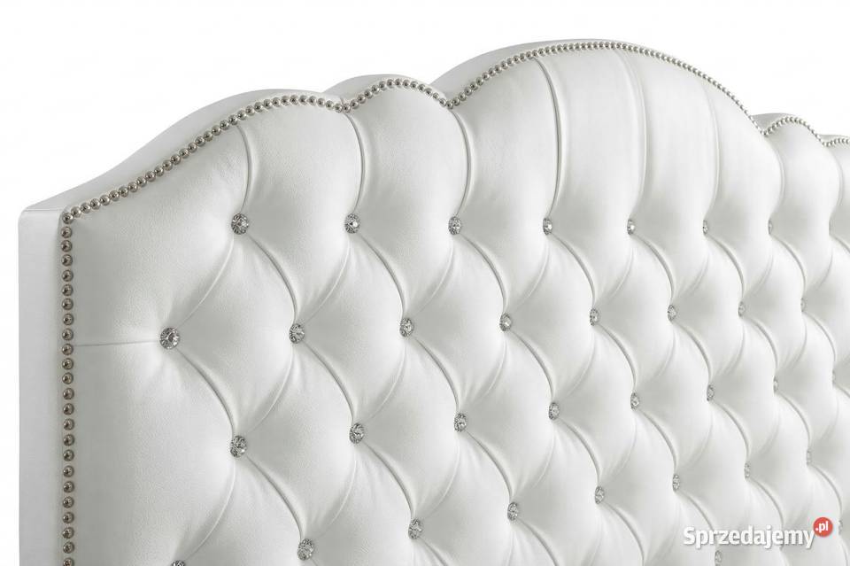 Łóżko BOSS 180 pojemnik białe stelaż Kryształki 200cm Katowice