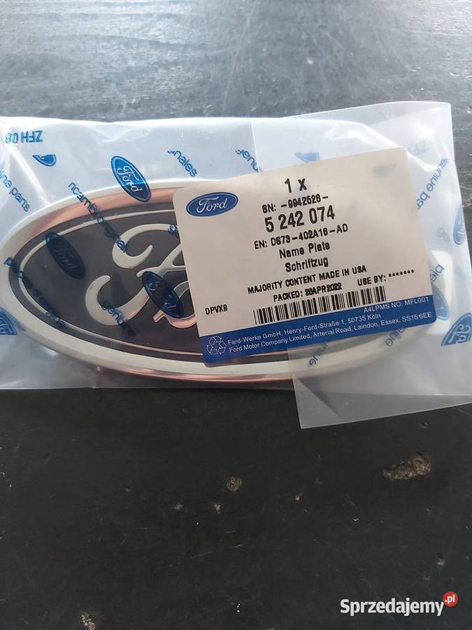 EMBLEMAT ZNACZEK FORD FOCUS MONDEO TYŁ 5242074 Karoseria Części mazowieckie