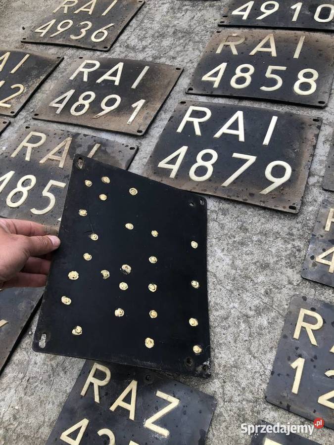 Kolekcjonerskie czarne tablice mazowieckie Warszawa