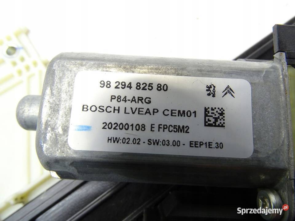MECHANIZM PODNOŚNIK SZYBY LEWY TYŁ TYLNY PEUGEOT