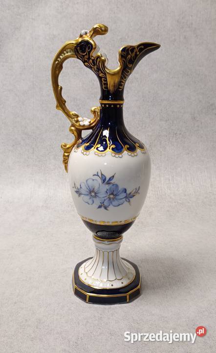 ROYAL DUX Amfora Efektowny Kobaltowy Wazon Złoto zachodniopomorskie