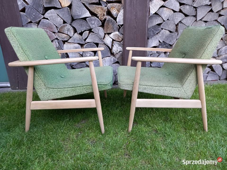 Fotele GFM 300 192 J Kędziorek PRL vintage Rawicz