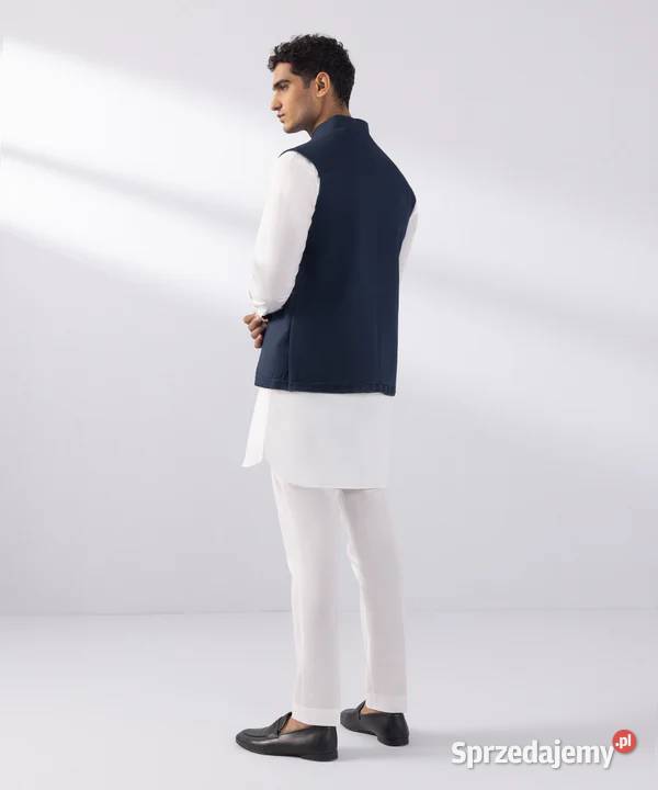 Kamizelka męska XL granatowa haft etniczna folk Rozmiar XL Szczecin