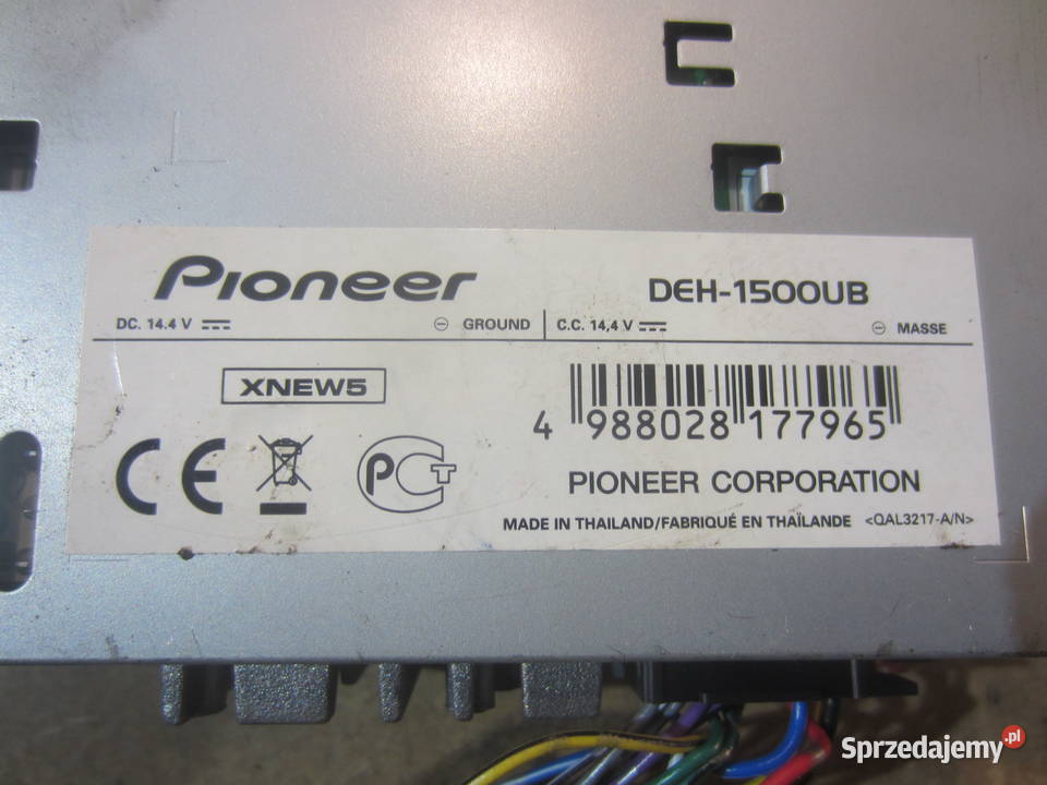 radio radioodtwarzacz CD pioneer deh1500ub USB Części zachodniopomorskie Szczecin