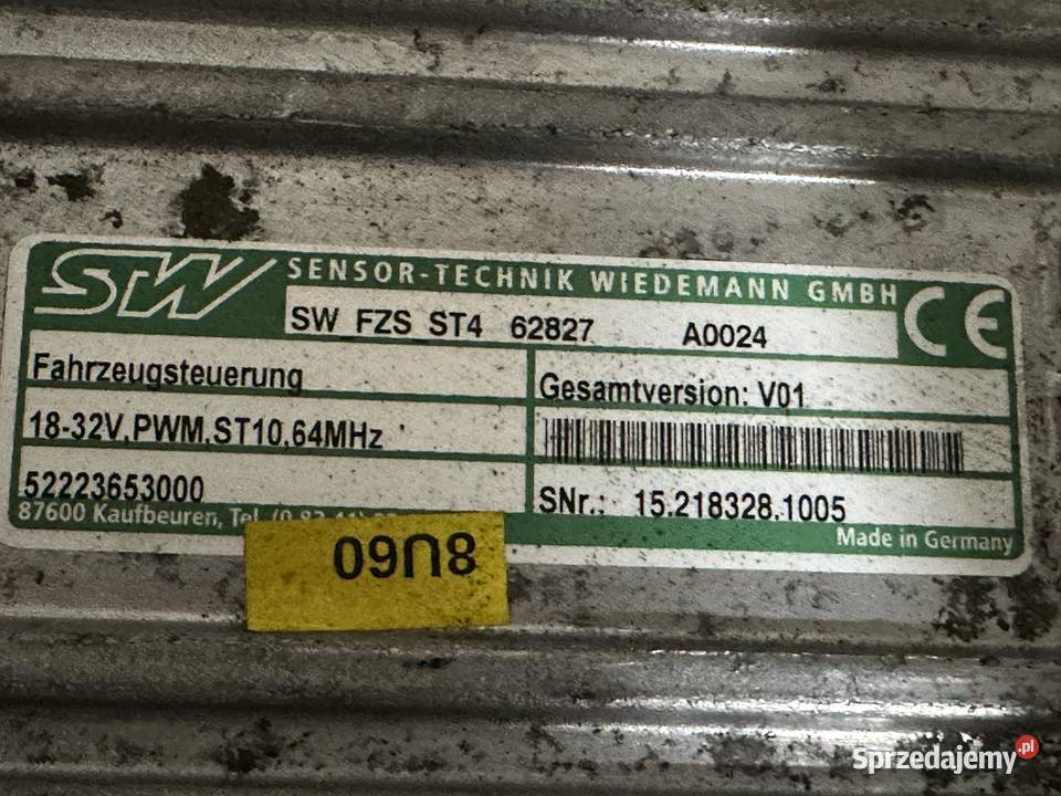 Sterownik komputerowy SW FZS ST4 62827 A0024 Do wózków widłowych Antonie