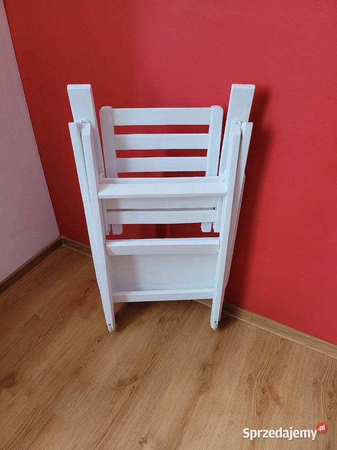 Dębowe krzesło do karmienia białe zachodniopomorskie Białogard sprzedam