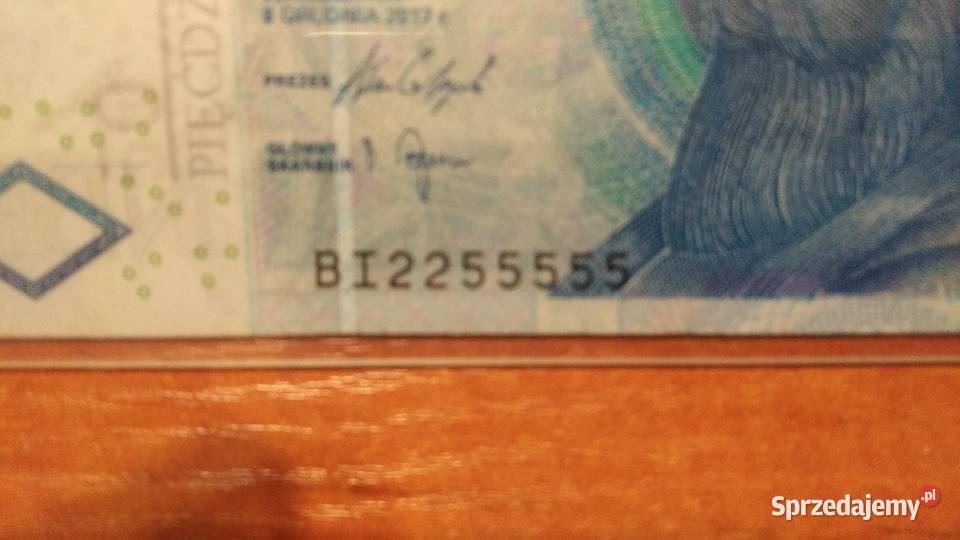 Banknot 50 kolekcjonerski złoty numer seria BI Numizmatyka Opole