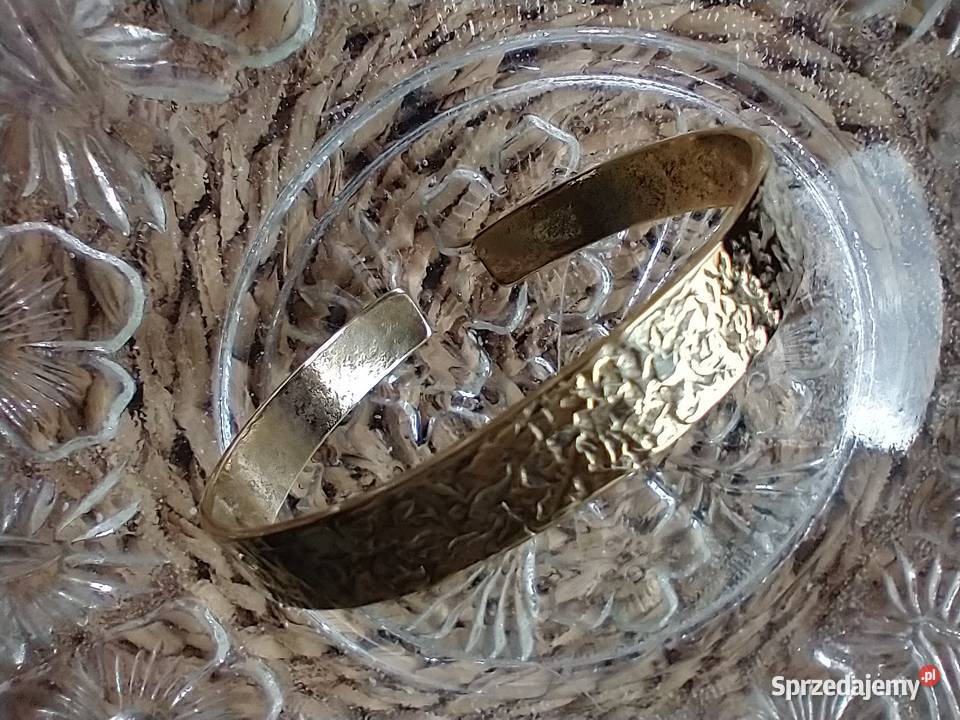 Bransoletka mosiądz kuta faktura metaloplastyka Łódź