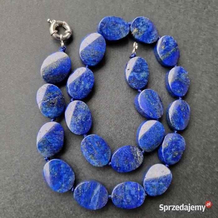 LAPIS LAZULI NATURALNY LAZURYT PIRYT NASZYJNIK Częstochowa
