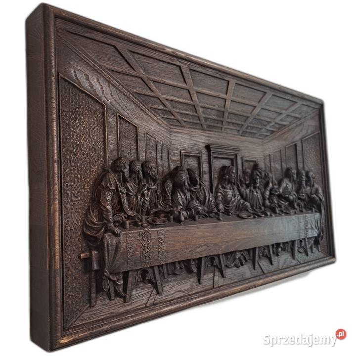 Obraz Ostatnia Wieczerza rzeźba w drewnie sprzedam