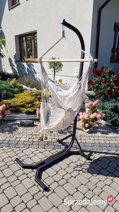 KRZESŁO Brazylijskie Beżowe Boho FOTEL Wiszący Brzostek