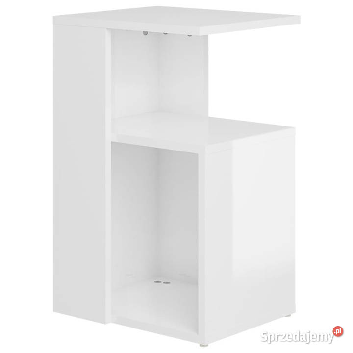 Stolik boczny biel z połyskiem 36x30x56 WM802999
