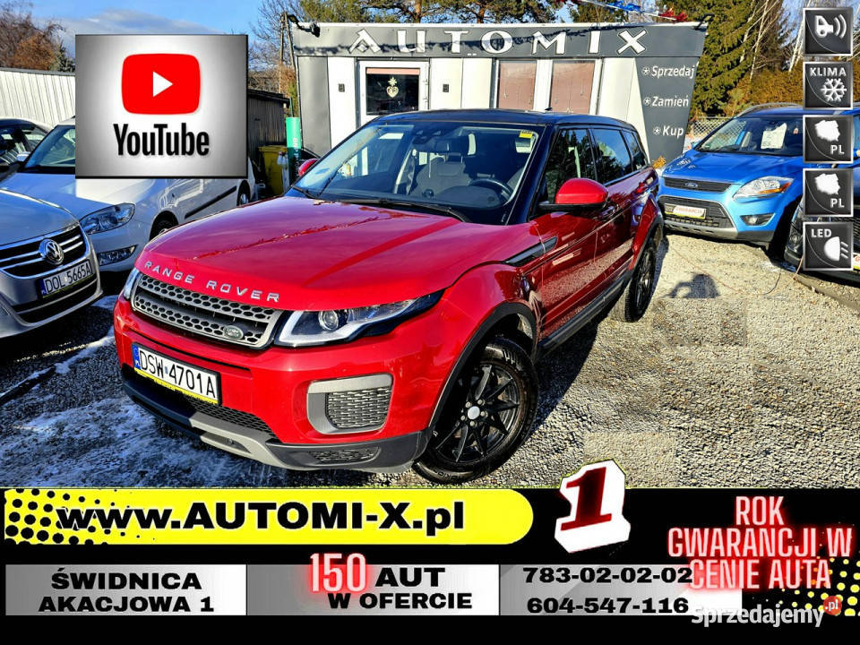 Land Rover Range Rover Evoque Salon Polska 20 D nieuszkodzony dolnośląskie Świdnica