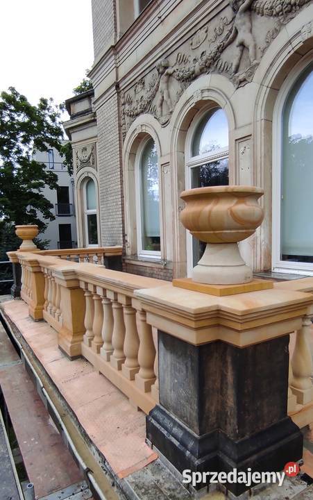 Balustrady z naturalnego kamienia piaskowca Kamienna Góra