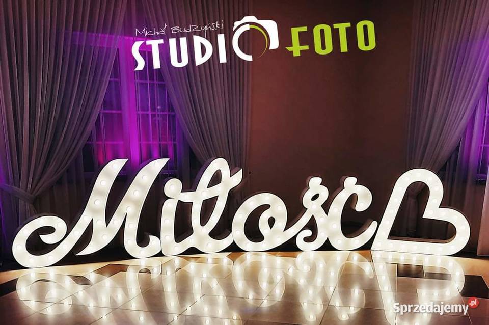 STUDIOFOTO Fotografia Ślubna Fotobudka Napis Działdowo