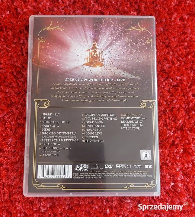 Taylor Swift speak now world tour DVD Częstochowa sprzedam