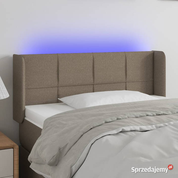 Zagłówek do łóżka z LED taupe 103x16x7888 Warszawa