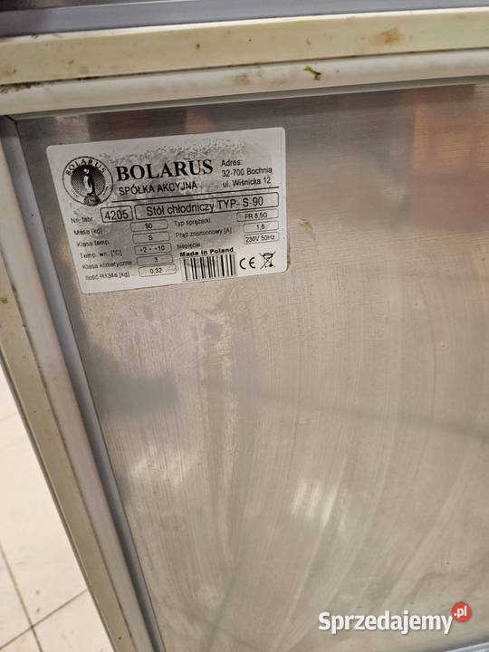 Stół CHŁODNICZY 2 drzwiowy BOLARUS S90 Góra sprzedam