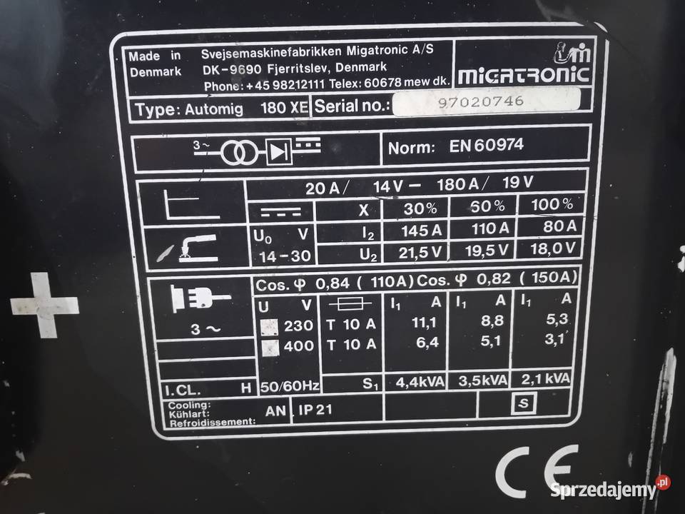 migomat esabcemmigatronic 180 xe telvin spawarka Rutki-Kossaki