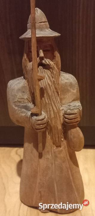 Drewnisna figurka wedrowca łódzkie Pabianice