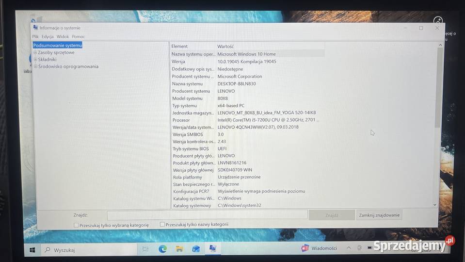 Lenovo YOGA 52014IKB Bytom sprzedam