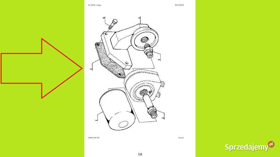 CLAASRENAULT CERGOS 330 350 katalog części pomorskie Gdańsk