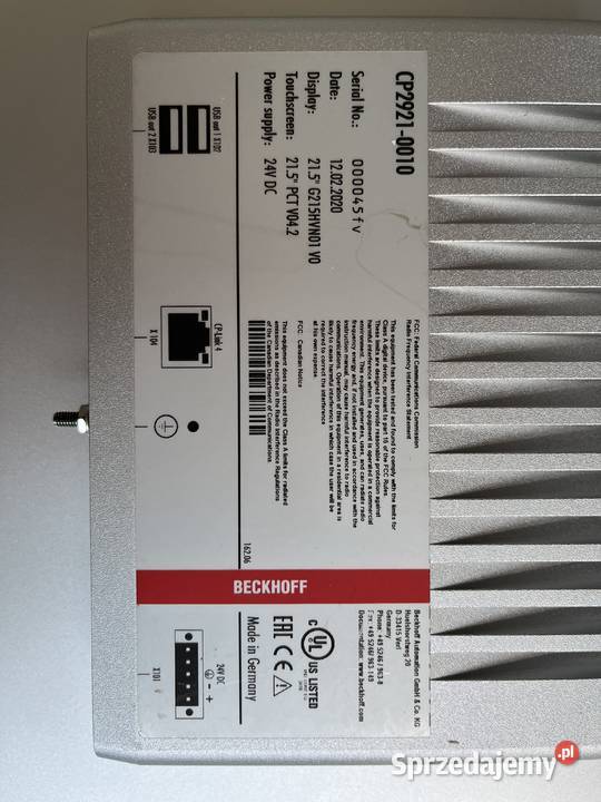 Panel operatorski Beckhoff CP29210010 używany