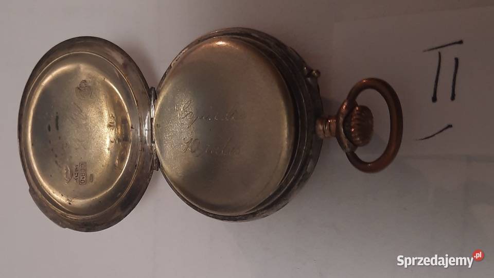 Stary Srebrny Zegarek Kieszonkowy II Gliwice