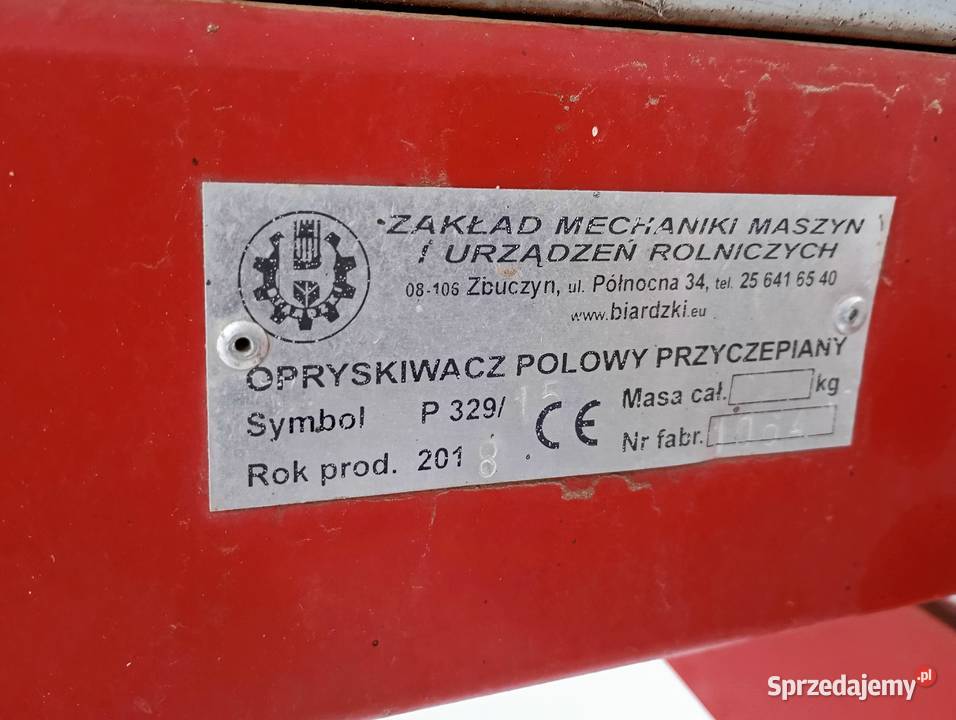 Opryskiwacz ciągany Biardzki 2200l belka 18m nieuszkodzony Radom
