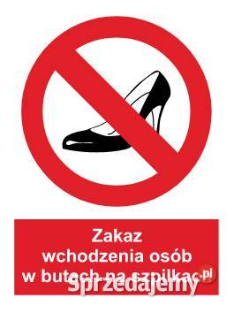 Naklejka BHP Zakaz wchodzenia osób w butach na Kamionna