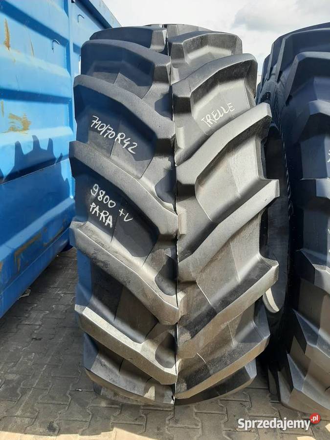2x Opona używana rolnicza 71070R42 TRELLEBORG Zaścianki