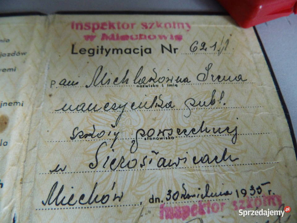 Okres międzywojenny Inspektor szkolny Radzewice