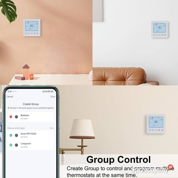 KETOTEK Termostat WiFi Elektryczne Ogrzewanie śląskie
