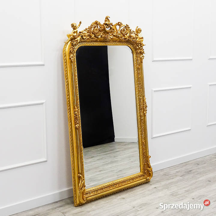 ZŁOTE DUŻE LUSTRO do SALONU GARDEROBY DEKOR żółty Kalisz sprzedam